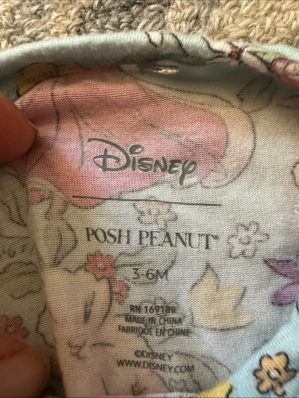 Posh Peanut Disney Princess romper size 3-6 months